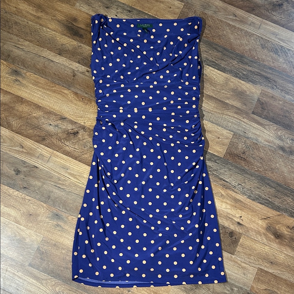 Ralph Lauren Blue Polka Dot Dress